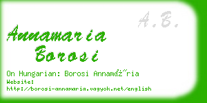 annamaria borosi business card